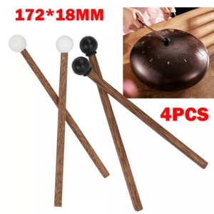 PACK de 4 varillas de mazo de tambor de lengua de acero de 17,2 cm pieza de instrumento de percusión - Imagen 1 de 13