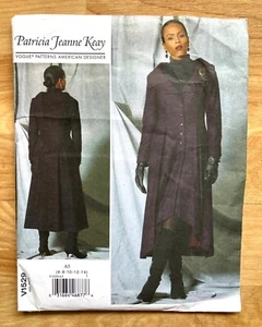 Abrigo Patricia Jeanne Keay VOGUE patrón de diseñador americano 1529 tallas 8-14 sin cortar - Imagen 1 de 2