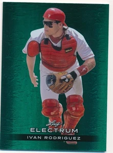 IVAN RODRIGUEZ 2024 LEAF ELECTRUM GREEN #36 SP BASEBALL #12/20 MINT - Picture 1 of 2