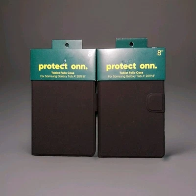 Protect Onn Tablet Folio Case For Samsung Galaxy Tab A 2019  8" Black - Image 1 of 2