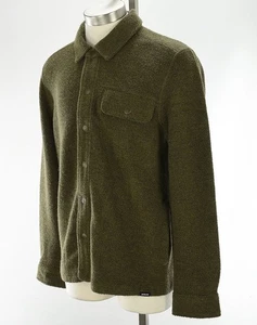 PRANA Green Heather INCREDIWOOL Slim Fit Wool Blend Overshirt Jacket MEDIUM NWT - Picture 1 of 2