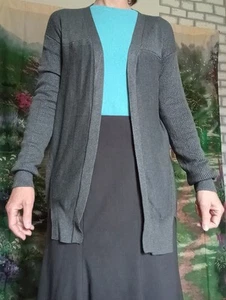 Maurices Women's size Small Cardigan Gray Open-Front Long Sleeve Sweater - Picture 1 of 4