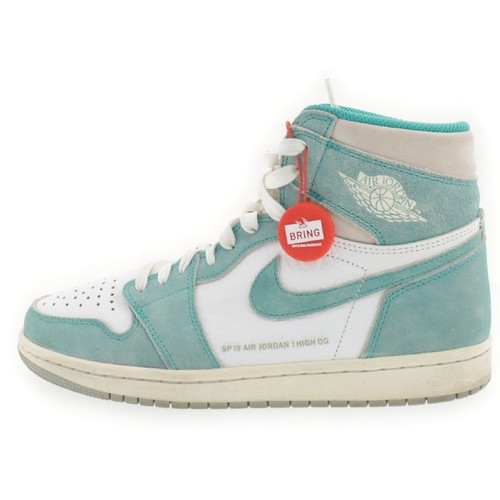 NIKE Uomo 8.0US Air Jordan 1 Turbo Verde Sneakers Taglio Alto Blu Chiaro Bianco Us8