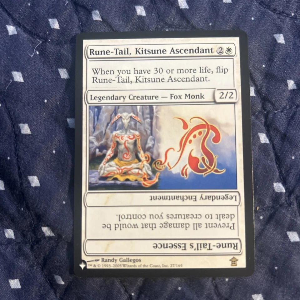 Rune-Tail, Kitsune Ascendant #27/165 MTG Saviors Of Kamigawa NM English THE LIST - Image 1 of 1