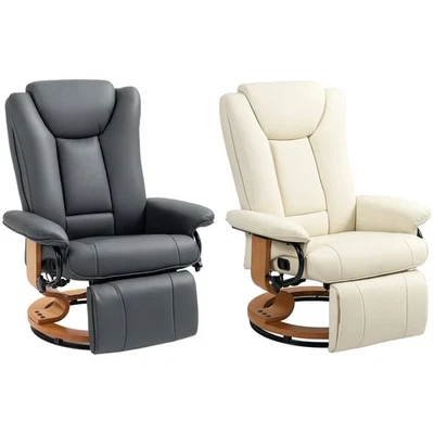 HOMCOM Relaxsessel, drehbarer Fernsehsessel mit Liegefunktion, Fußstütze - Bild 1 von 3