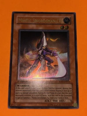 Mystic Swordsman LV2 SOD-EN011 Ultimate Rare 1st Edition NM MISPRINT FOIL SHIFT - Image 1 of 4