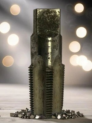 Tap, Vermont Pipe Threader 1 - 11 1/2 NPT 14 PIPE TAP Tool Bit Made in USA - Image 1 of 4
