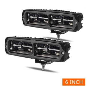 Barra de luces LED de trabajo 2 piezas 6 pulgadas cápsulas de conducción faros todoterreno camión ATV SUV blanco - Imagen 1 de 10