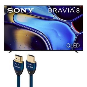 Sony BRAVIA 8 II 65 Inch QD-OLED 4K HDR Google TV (2025) with AudioQuest SKY 3m - Picture 1 of 10