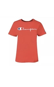 Champion Ladies Reverse Weave Large Scripture T-Shirt Red Sz XL 14-16 BNWT - Picture 1 of 2