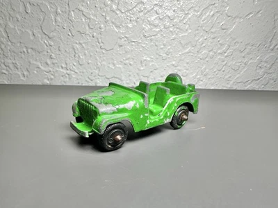 Vintage Midgetoy Jeep Green Die-cast Toy Rockford USA - Image 1 of 4