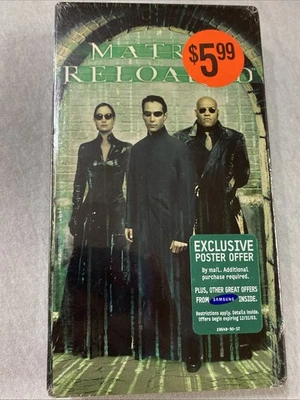 THE MATRIX Reloaded VHS 2003 Keanu Reeves - NEW! FACTORY SEALED! Warner Brothers - Image 1 of 4