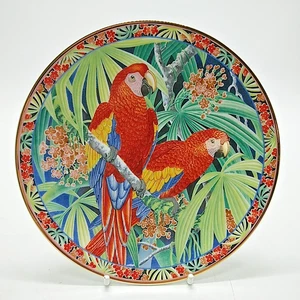 Aynsley Exotic Birds Collection Scarlet Macaw Decorative Plate by Milena Jarski - Picture 1 of 13