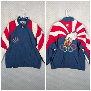 Vintage 1996 Olympic Games Starter Windbreaker Jacke Herren Medium Screaming Eagle  - Bild 1 von 14