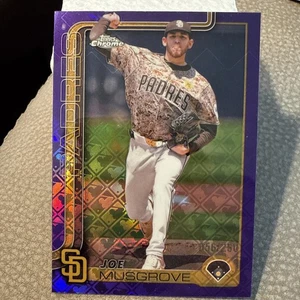 2025 Topps Chrome Joe Musgrove Purple LOGOFRACTOR 233/250 Padres - Bild 1 von 3