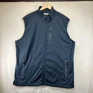 33000 Fuß Golfweste Herren dunkel türkis durchgehender Reißverschluss Windbreaker Oberbekleidung 2XL Fisch - Bild 1 von 16
