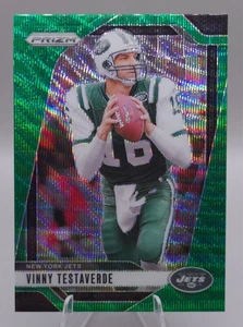2024 Panini Prizm #229 Vinny Testaverde Green Wave Prizm NY Jets Color Match - Picture 1 of 2