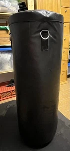 Boxsack 100cm hoch, Durchmesser 37cm, Volumen 108L, 35kg, Kunstleder schwarz   - Bild 1 von 2