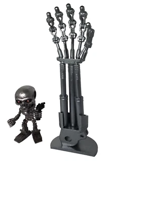 Terminator 2 T-800 Endoskeleton Arm on Stand - Endoarm Cosplay Prop 12 inches - Image 1 of 4