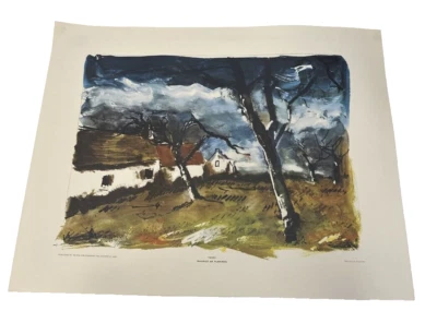 Maurice De Vlaminck "树木" 风景艺术印刷品 法国 Fauve 运动 荷兰 — 第 1/4 张图片
