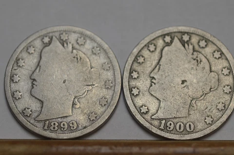 1899 & 1900 Liberty Head Nickels Item # 4964 Cover