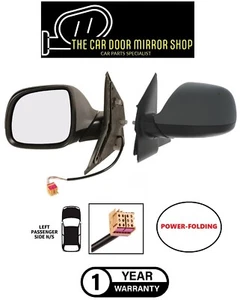Passt für VW Transporter 2016-2024 Linke Seite Elektrische Spiegeleinheit Schwarz Elektrisch Anklappbar - Bild 1 von 6