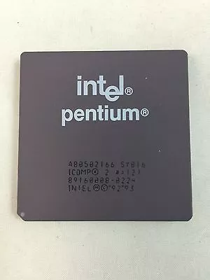 NEW Intel Pentium 166 MHZ CPU Vintage A80502166 1993 Ceramic SY016 SY017 P166 - Image 1 of 4