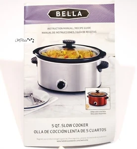 Manual de instrucciones de cocción lenta Bella de 5 cuartos (solo) - Imagen 1 de 2
