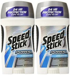 Speed Stick Antiperspirant Deodorant Power 24HR Protection Unscented 3oz 2 Pack - Picture 1 of 2