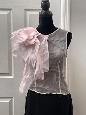 Blusa Milly🪷Única Espectacular🩰Nylon⭐️Diseño Floral,Precio Original $300,Talla XS Foto 1 de 4