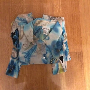Nicola - Girls 2 Piece Garment Button -Down Shirt/ And Tank Top Size S - Picture 1 of 5