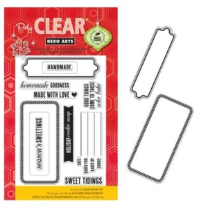Hero Arts Clear Cling Stamp/Die Cut Bundle: Season's Sweetings CL804 DI106 - Picture 1 of 1