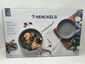 HENCKELS Clad Impulse 2 Frying Pans Set 8 in 10 in Ceramic Nonstick Dishwasher - Picture 1 of 5