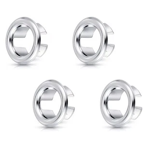 4 Packs Bathroom Overflow Drain cover Sink Overflow Ring Round Basin Cover Ki... - Picture 1 of 6