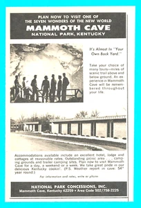 1974 MAMMOTH CAVE National Park PRINT AD Kentucky tourist - Picture 1 of 3