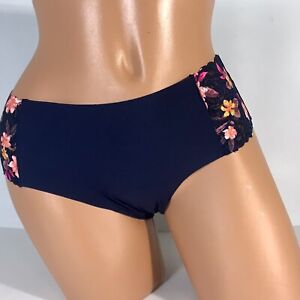 Victoria Secret Pink Underwear Women's Cheekster/Tanga Petite Large Navy Blue