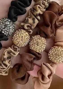 Damen 2 St Zarte elegante Haargummis mit Strasskugel im Prinzessinnen-Stil - Bild 1 von 14