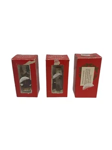 Vintage Novelino Antique Pewter Miniature Santa Figurines - Set of 3 - Picture 1 of 6