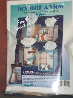 Dollhouse Miniature Tissue Box Cover Box w A View KIT C 1:12 F2 Dollys Gallery Foto 1 de 4