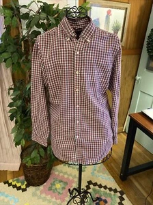 CHAPS Button Down Men’s Shirt (Small) Red/Black/White Checked - Picture 1 of 4