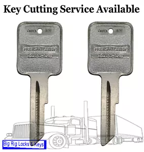 Qty 2 Freightliner Logo Key Blank Ignition Door Big Semi Truck Strattec 322311 - Picture 1 of 2