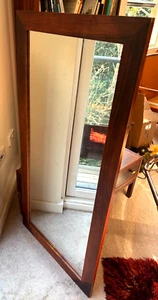 Vintage MCM Brazilian Rosewood / Rio Rosewood tall mirror - 1970s - Picture 1 of 13