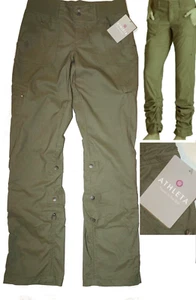NWT Athleta Shasta Pants Green Cargo Adjustable Leg Stretch SZ 4 Wm's NEW - Picture 1 of 9