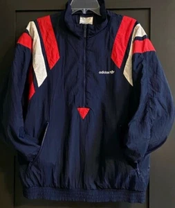VINTAGE RETRO 80'S ADIDAS WINDBREAKER MENS SIZE M (UNISEX) - Picture 1 of 6