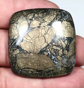 79 CT NATURAL MINERAL MARCASITE HADEED FANCY CABOCHON PENDANT GEMSTONE ER-774 - Picture 1 of 5