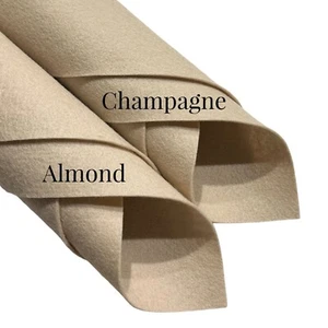 NEW Champagne 100% Pure Wool Felt Sheet 1mm - 20x 30cm Sheet - Sydney Seller - Bild 1 von 3