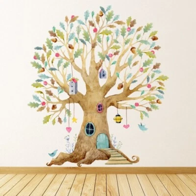 Fairy Tree House Childrens Wall Sticker WS-50571 - Image 1 of 4