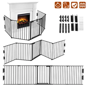 Faltbar Kaminschutzgitter mit Tür Metall 300cm Absperrgitter Ofenschutzgitter DE - Bild 1 von 12