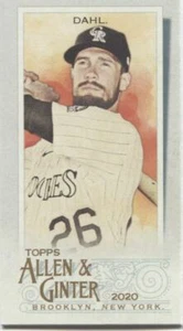 DAVID DAHL  2020 Topps Allen & Ginter Mini Parallel - COLORADO ROCKIES - #255 - Picture 1 of 1