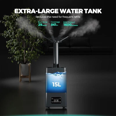Mars Hydro 15L Ultrasonic Cool Mist Humidifier Air Humidifier for Grow Tent - Image 1 of 4